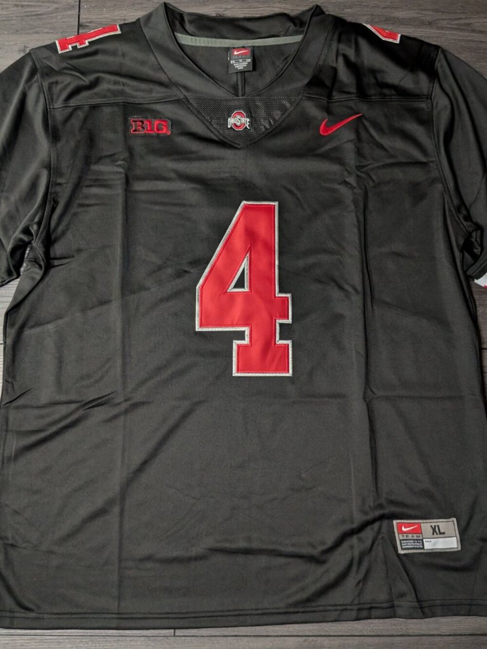 🏈 Jeremiah Smith #4 Ohio State Buckeyes BLACKOUT Stitched Men's Jersey - Picture 6 of 7